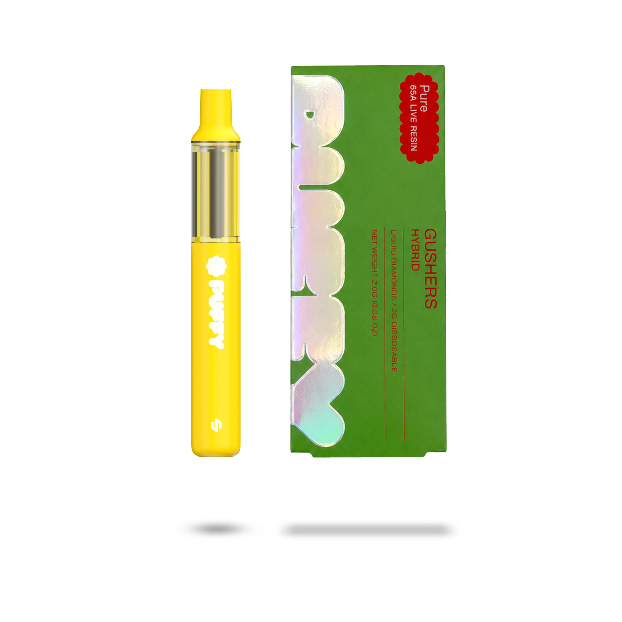 Puffy Gushers 65A is a balanced hybrid THCa live resin known for its sweet, fruity flavor profile, blending juicy tropical fruit, candy-like sweetness, and subtle citrus notes into a vibrant and indulgent taste experience. Consumers often report a euphoric, uplifting effect that brightens the mind while promoting a deep sense of relaxation and calm.